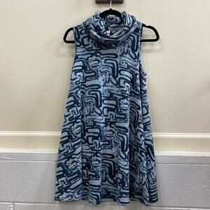 Aryeh women’s size Medium loose neck sleeveless print tunic top